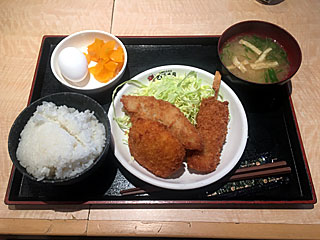 豚串カツ白身フライ野菜コロッケ