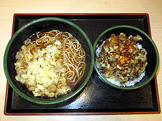 ミニきのこ天丼セット