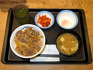 牛めし並キムチ半熟玉子セット