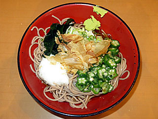 冷やしオクラとろろそば