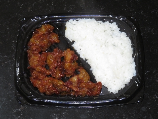 フライドチキンの皮だけ弁当