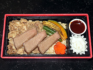 近江牛めしと牛ステーキ