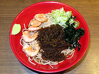 シークァーサー&海老唐揚げ生もずくそば
