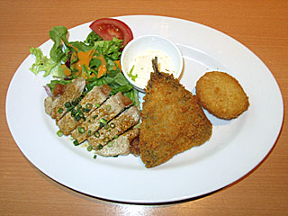 グリルポーク鯵フライ帆立クリーミーフライ