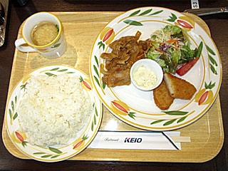 豚カルビ炒め&ささみチーズカツ