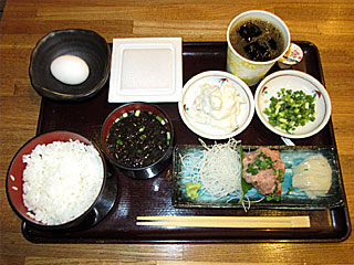 ネギトロイカソーメン定食