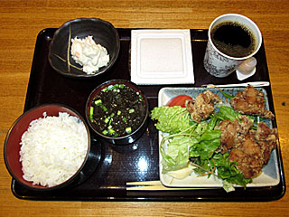 若鳥の唐揚定食