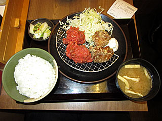 紅生姜と醤油のからあげ定食