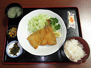 アジフライ定食