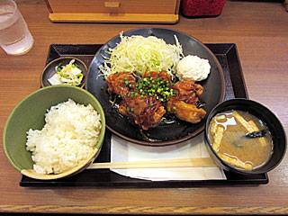 はちみつ黒酢あんかけ定食