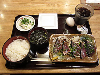 カツオのたたき定食