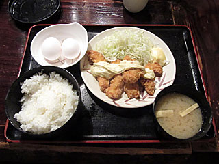 鶏天タルタル定食