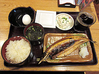 秋刀魚開き焼き定食