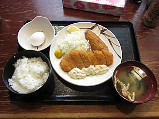 カジキマグロと舌平目のフライ定食