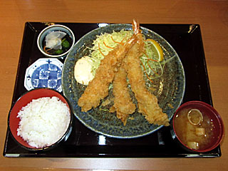 特大海老フライ定食