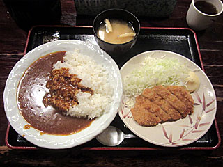 カレーライス豚カツ定食