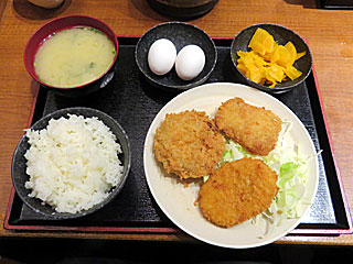 肉厚メンチイカ野菜カツコロッケ定食