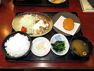 若鶏の竜田揚げテリタルランチ