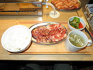 カルビハラミ定食130g