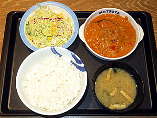 煮込みキャベツのトマトハンバーグ定食