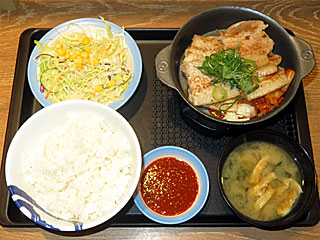 サムギョプサル風極厚豚バラ焼肉定食