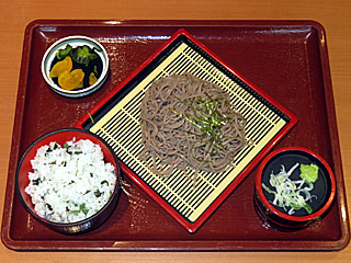 冷そばと山菜ごはんセット