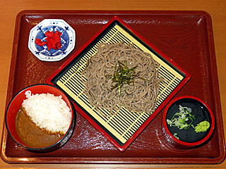 冷そばとミニカレーセット