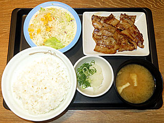 厚切り豚カルビ焼肉定食